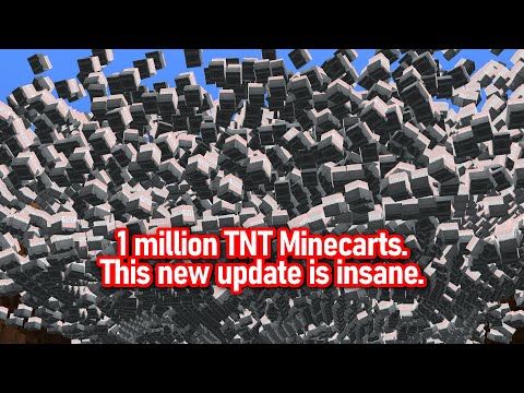 I spawned 1M TNT MINECARTS in the new update. It's insane what happens.