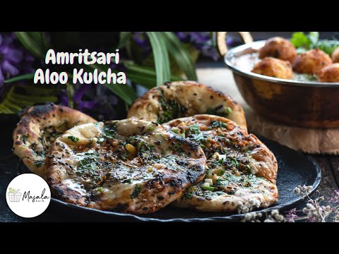 Amritsari Aloo Kulcha Recipe On Tawa | Stuffed Aloo Kulcha Recipe | Tawa Kulcha Without Yeast & Oven