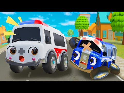 Ambulance Rescue Squad | Wheels On The Ambulance 🚑 | Nursery Rhymes & Kids Songs - Baby Car Songs TV