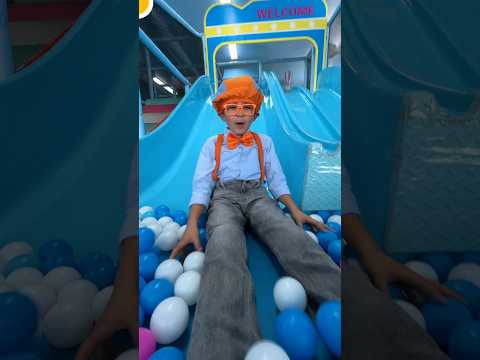 Kid Blippi Learns Colors at the Indoor Playground! #blippi #shorts