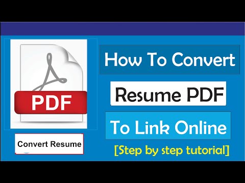 How to Convert Resume Pdf to Link