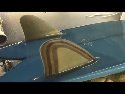 Until the handmade wooden surfboard fins are finished【surfboards shaper】【surfing】