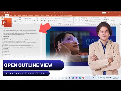 How to open outline view in PowerPoint?