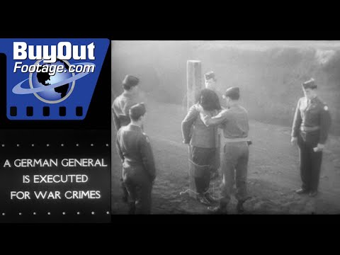 WW2 Military Newsreels 1945 German General Faces Firing Squad for War Crimes