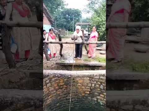 My visit to the local farm today. Trying my hand at drawing water from the well.