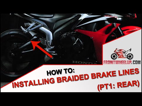 How To Install A Rear Braided Brake Line - CBR 600 RR Overhaul Series Episode 4 | 08 Honda CBR600RR