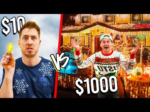 $10 vs $1,000 Christmas Lights! *BUDGET CHALLENGE*