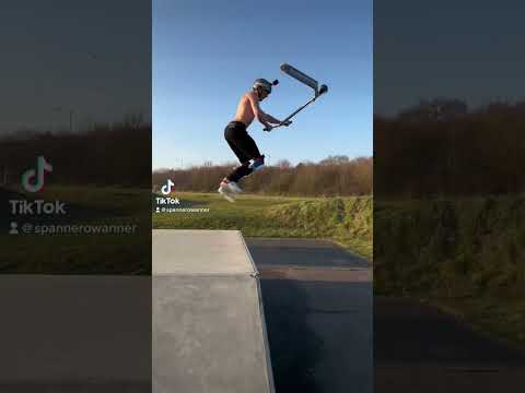 This was SO SCARY!👀 #skatepark #scooter #spanner