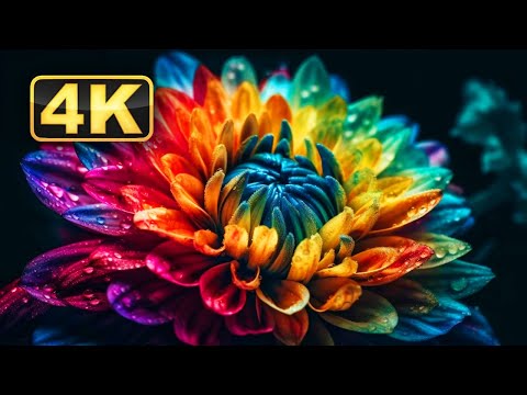 4K Blooming Flowers Timelapse -2! 1 Hour Relaxing Time-Lapse with Calming Music/Relaxing Screensaver