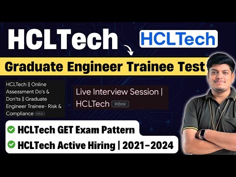 🔥HCLTech GET 2024 Test Pattern | HCLTech GT Active Hiring | 2024, 2023, 2022, 2021 BATCH Updates