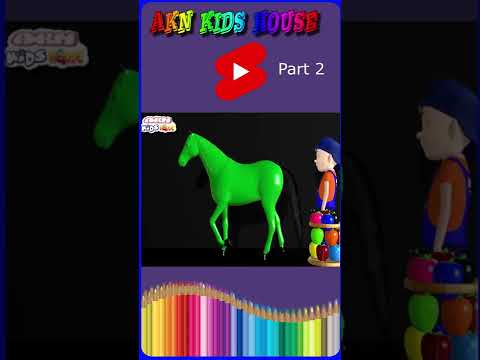 Colorful Horse Coloring Part 2 | Akn Kids House