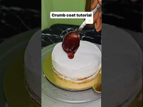 Crumb coating tutorial ✨ #ytshorts #cake #cakedecorating #Dreamycakehouse #cakelover