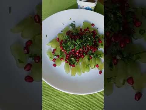 Grape pomegranate salad- pomegranate grape salad- #fruitsalad low calorie snack #fruitchaat #shorts