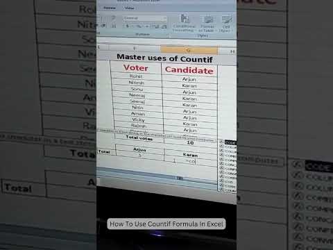 How To Use Countif On Master Of Ms Excel Formula #msexcel #countif #excelformula #exceltips