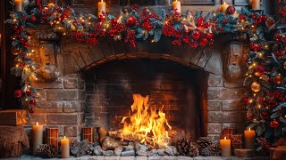 Relieve Stress with Relaxing Christmas Jazz Music 🎄 Crackling Fireplace at Cozy Christmas Ambience