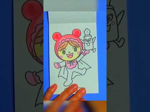 あかちゃんまん ぬってみた【100均ぬりえ】#shorts