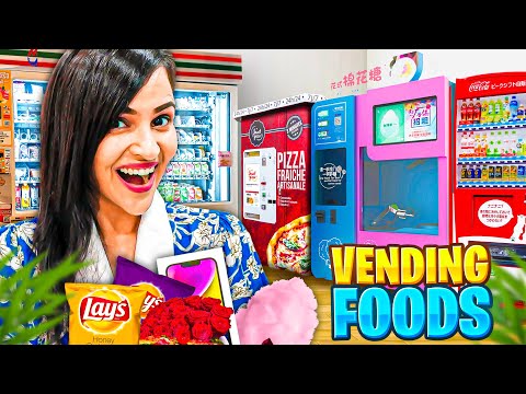 Living on VENDING MACHINE Foods for a DAY 😲