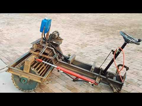 Four-wheel tractor modified field preparation machine