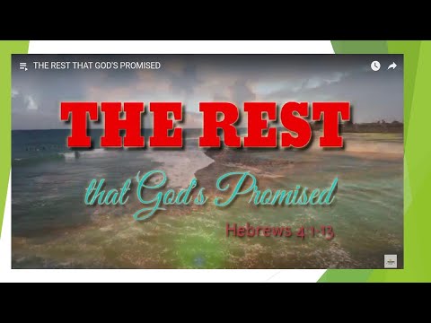 THE REST THAT GOD'S PROMISED