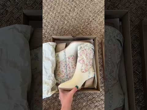 Dolce Vita Dupes for LoveShackFancy Boots Unboxing | Floral Cowgirl Boots Trend 2025