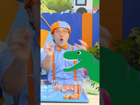 Blippi gets MAD😡! Try and try again to find the HIDDEN Slime Dinosaur 🦖! #blippi #shorts