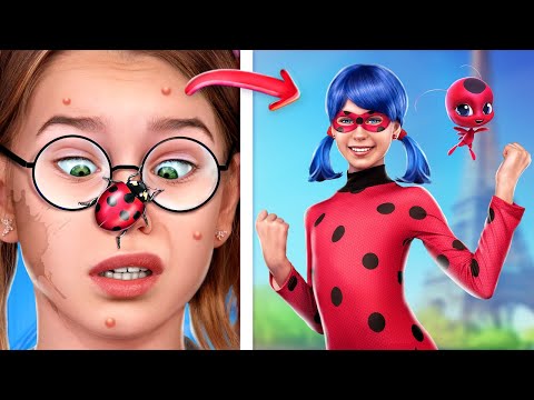 How to Become Ladybug in Real Life! From Nerd to Ladybug! Wednesday is Missing!