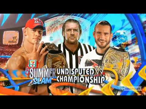 WWE PPV Main Event Match Cards of 2011