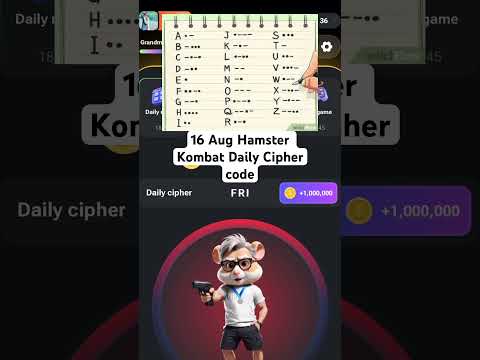 16 Aug Hamster Kombat Daily Cipher #airdrops #ciphercodes #hamsterkombat