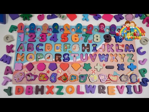 Numbers, ABCs, Shapes | Wooden Puzzle Educational Video for Children and Preschool