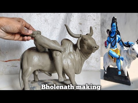 मिट्टी से महादेव मूर्ति बनाने सीखें || Bholenath idol making || Mahadev murti making 2025