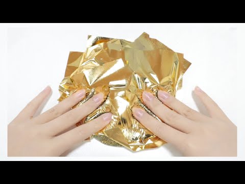 〖ASMR〗クリアスライムに金箔を混ぜていく🥂