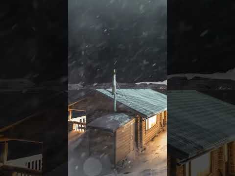 Blizzard Snowstorm Cabin | Howling Wind & Falling Snow Sounds for Sleeping Instantly: White Noise