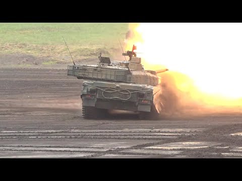 平成29年度富士総合火力演習 前段10式戦車 今年は後退蛇行射撃お披露目!! The Type10 MBT