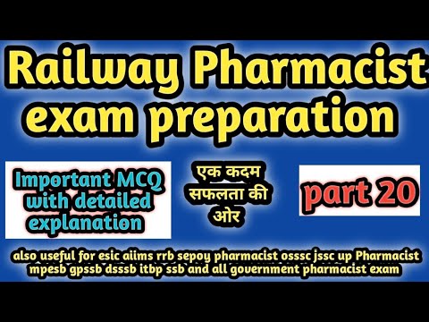 Railway pharmacist exam preparation#rrbpreviousyearquestionpapersolution#pharmamcq#osssc#hssc#esic