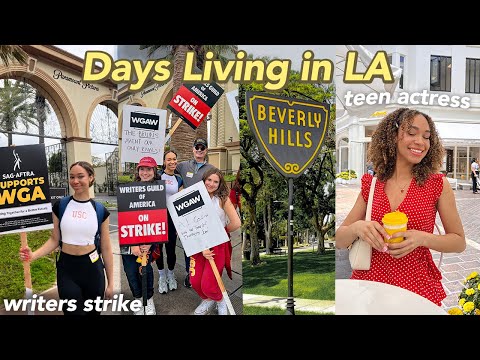 DAYS LIVING IN LA as a TEEN ACTRESS! writers strike at paramount studios + influencer events vlog