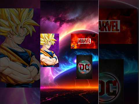 Goku vs marvel , DC  battle        #shorts #mcu #dc