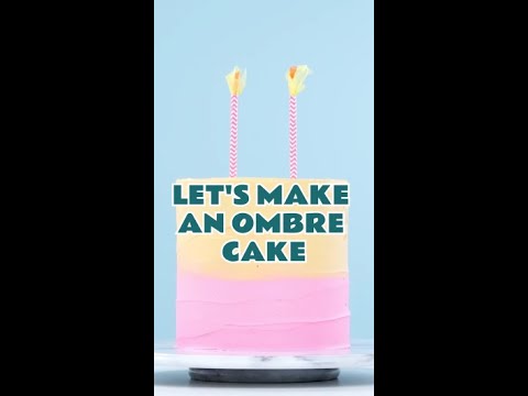 Simple Ombre Cake Tutorial 🎂