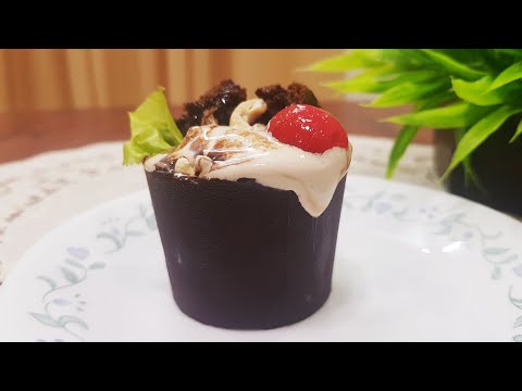 Frozen Dessert in Edible Chocolate Cup #shorts #shortvideo