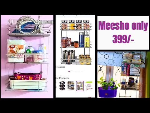 Meesho Storage  Rack | Steel Kitchen Rack | meesho haul | Multitalented 3 Layer Storage Rack