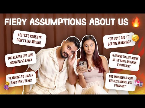 Answering SPICY Assumptions About Us🌶😂/ Mridul & Aditya