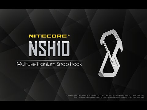 NITECORE NSH10 Titanium Multi-Tool Snap Hook Carabiner Designed for EDC