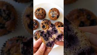 Healthy Blueberry Muffins💜 #healthyrecipes #healthydessert #easyrecipes