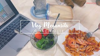 海鮮貝殼麵｜西西里茄子義大利麵麵 pasta alla norma | 庭院曬太陽看書