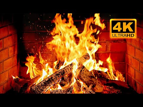 🔥 Cozy Fireplace 4K (12 HOURS). Fireplace with Crackling Fire Sounds. Fireplace Ambience