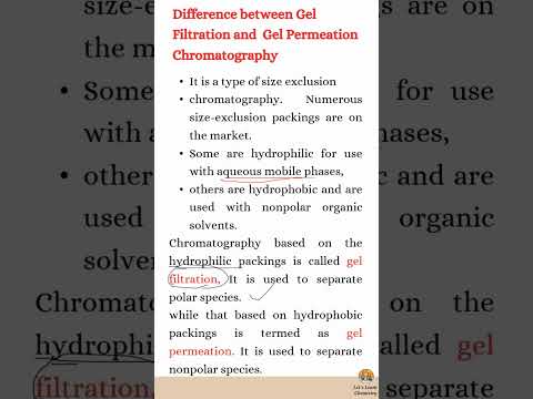 Gel permeation Chromatography| Gel filtration chromatography #shorts