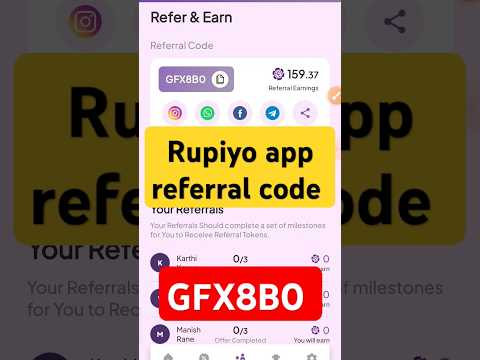 rupiyo app referral code 🎉 | rupiyo referral code 2024 👍 | rupiyo app refer code 🔥 | 🤑💥 earning app