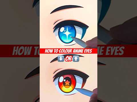 How to COLOUR Anime Eyes easy #howtodraw #digitalart #drawing