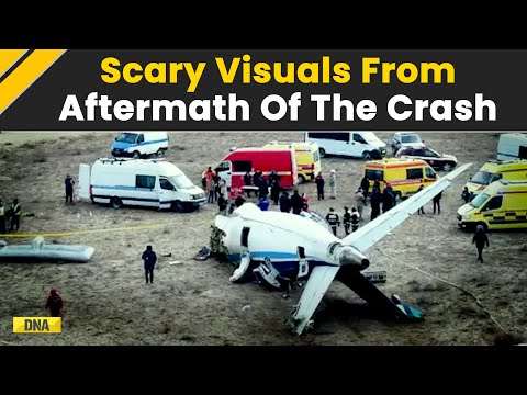 Kazakhstan Plane Crash Update: Haunting Visuals Reveal Aftermath Tragic Plane Crash| Aktau