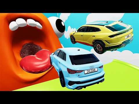 Cars VS Mystery DOORS   Sports Car Challenge   BeamNG Drive #7