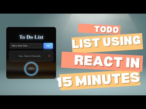 Todo list Using React in just 15 minutes